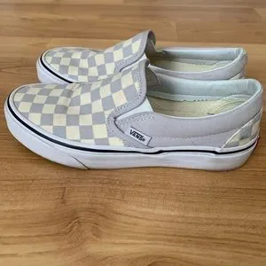 Vans dove grey stemmed slip on